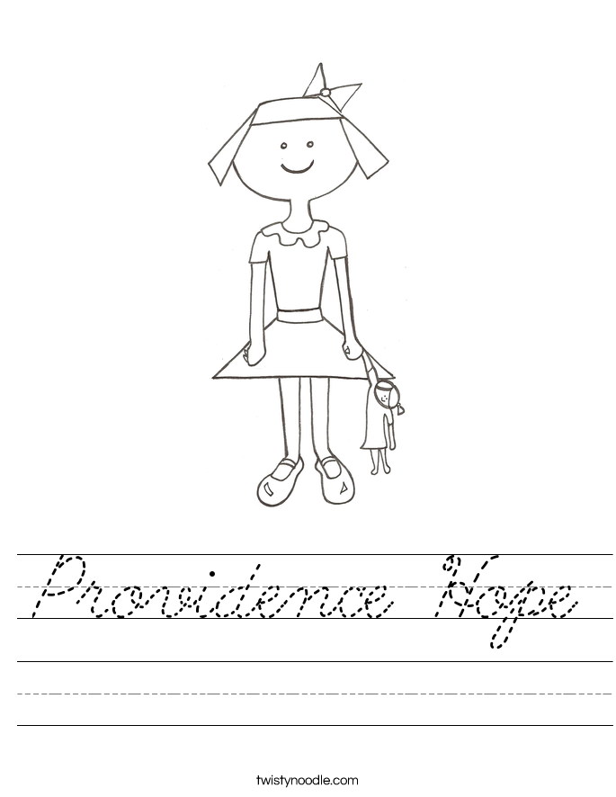 Providence Hope Worksheet