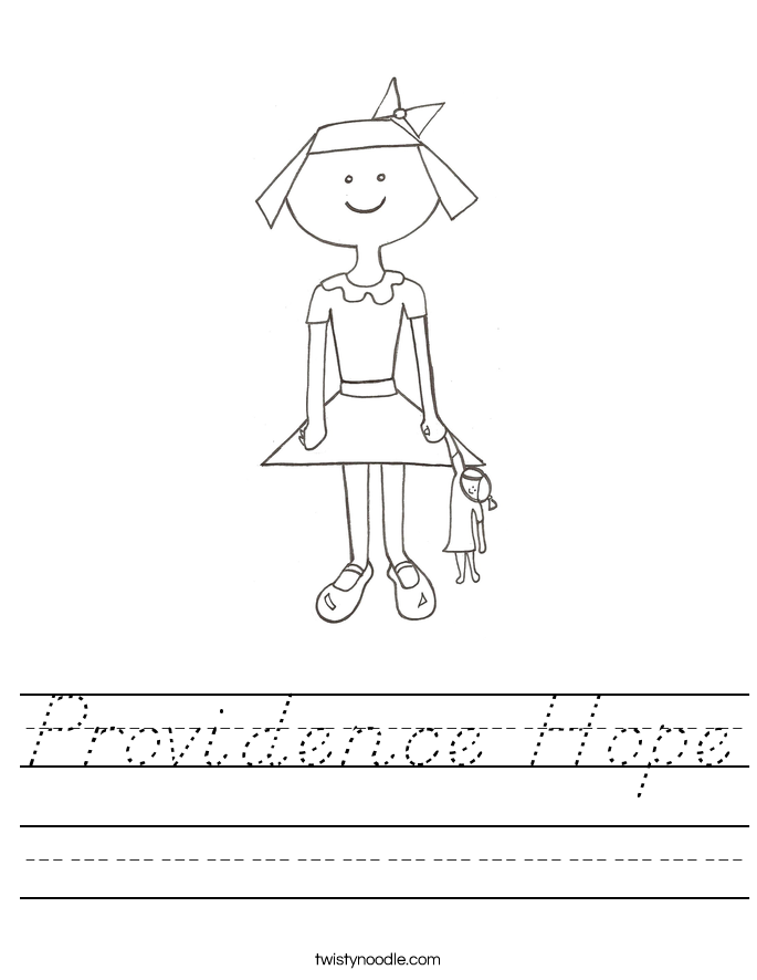 Providence Hope Worksheet