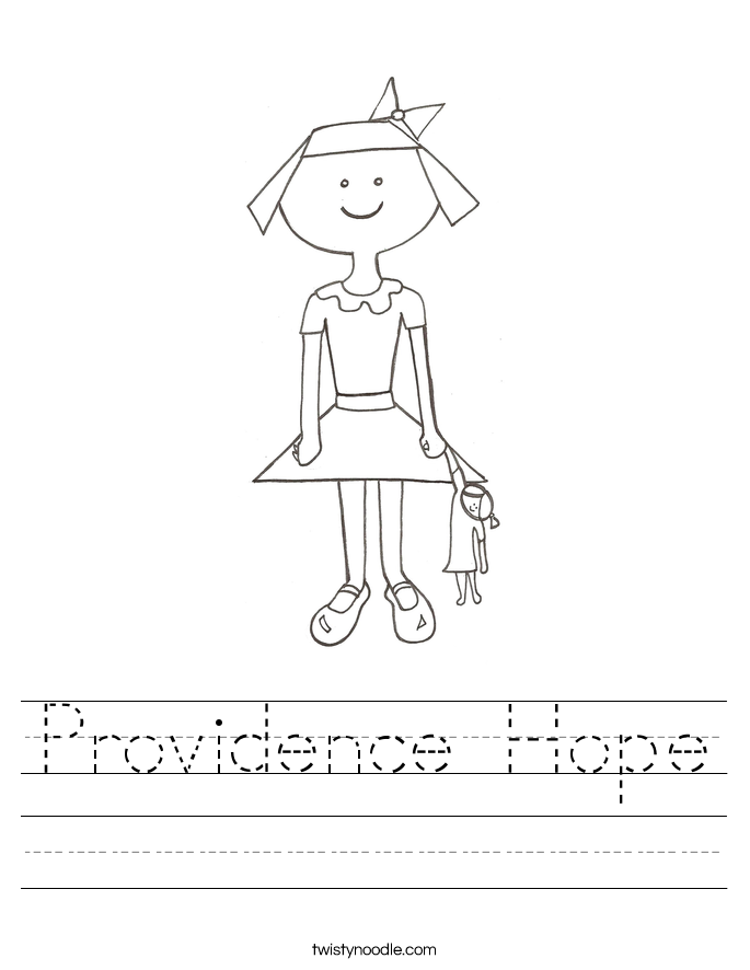 Providence Hope Worksheet