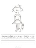 Providence Hope Worksheet