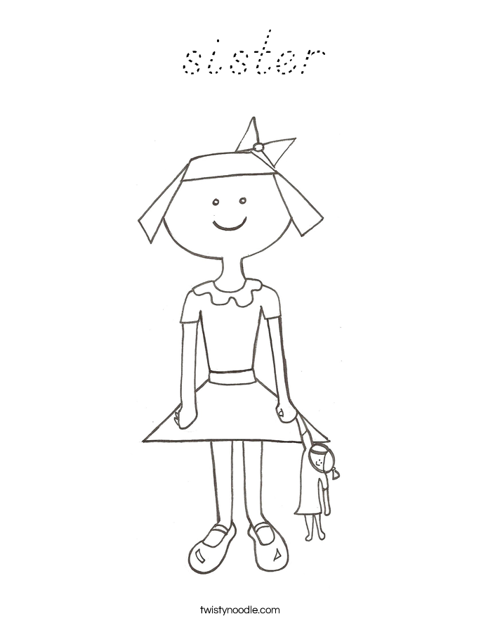  sister Coloring Page