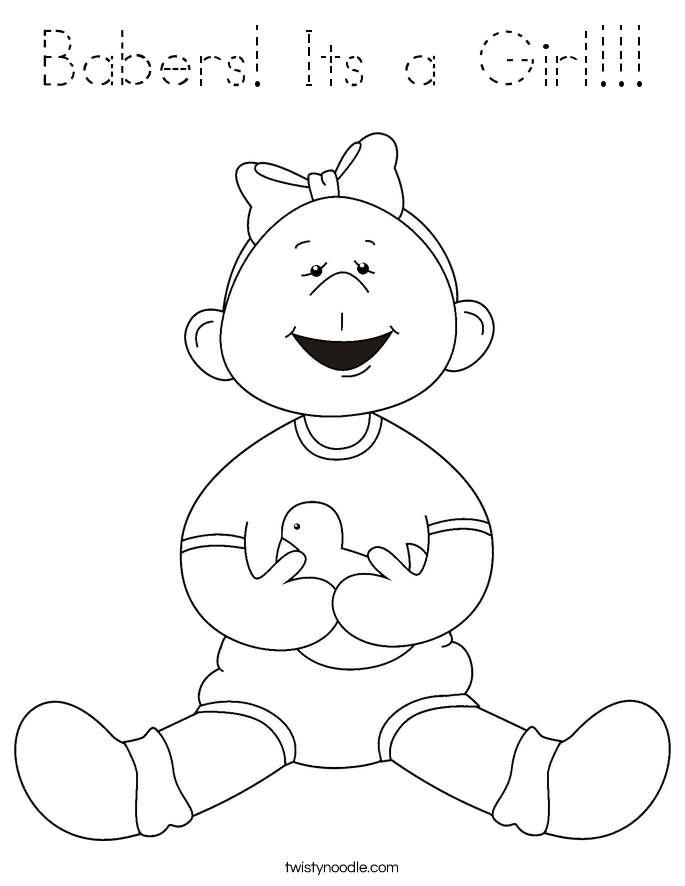 Babers! Its a Girl!!! Coloring Page