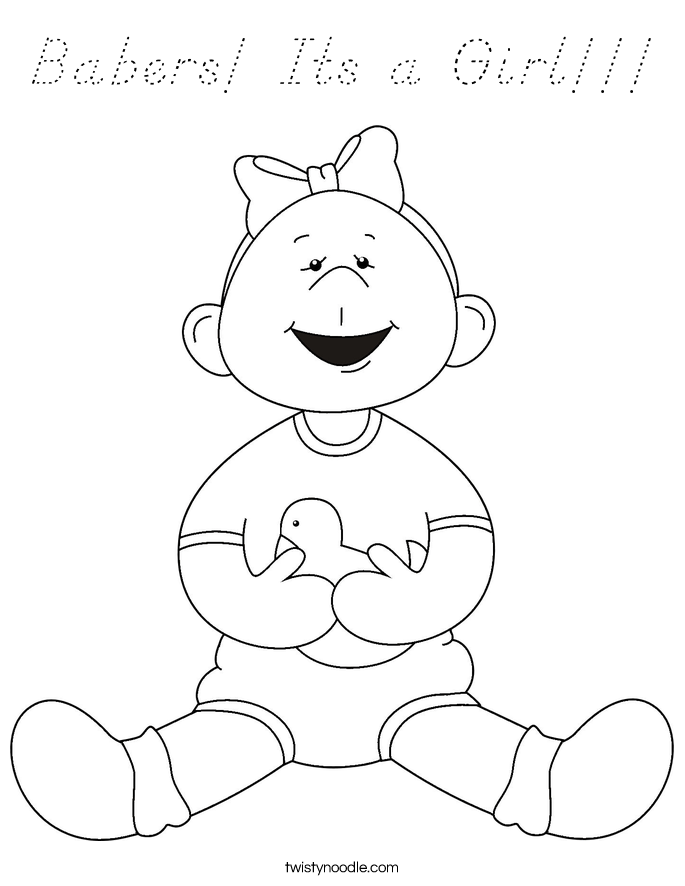 Babers! Its a Girl!!! Coloring Page