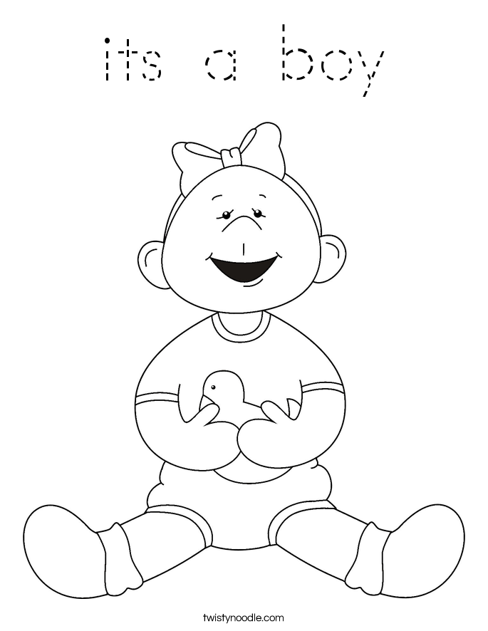its a boy Coloring Page