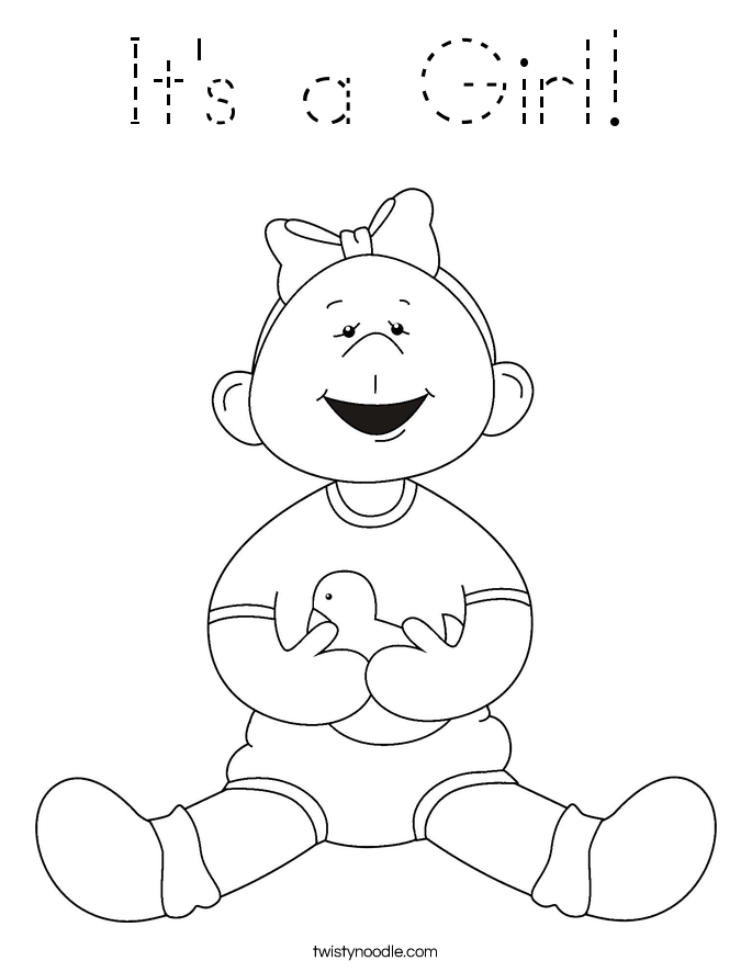 It's a Girl! Coloring Page