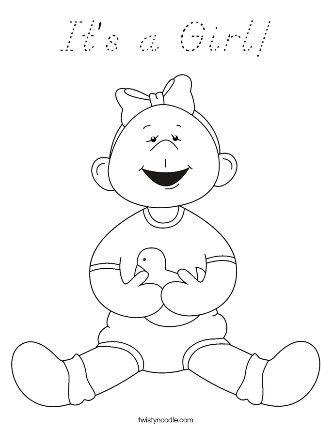 It's a Girl! Coloring Page