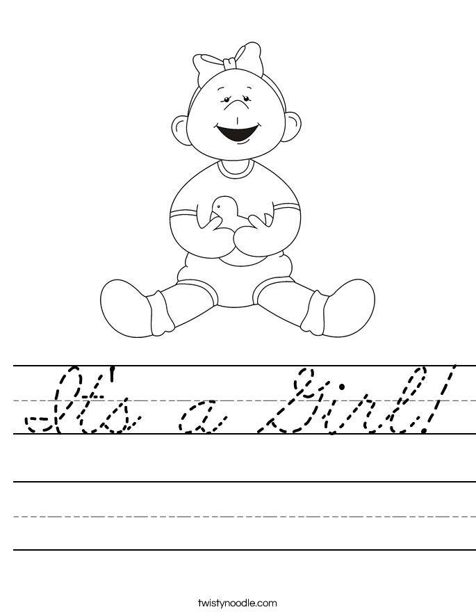 It's a Girl! Worksheet