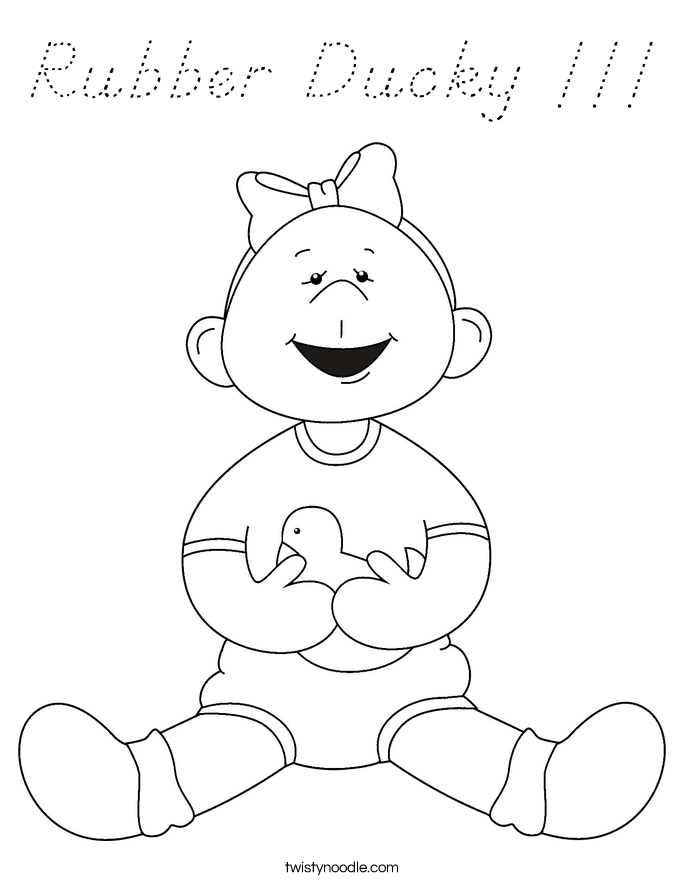 Rubber Ducky !!! Coloring Page