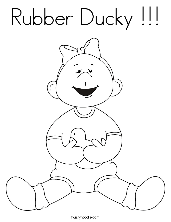 Rubber Ducky Coloring Page - Twisty Noodle