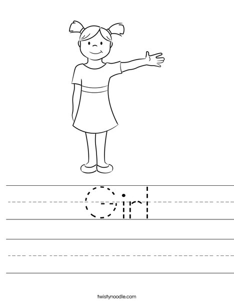 Girl Worksheet - Twisty Noodle