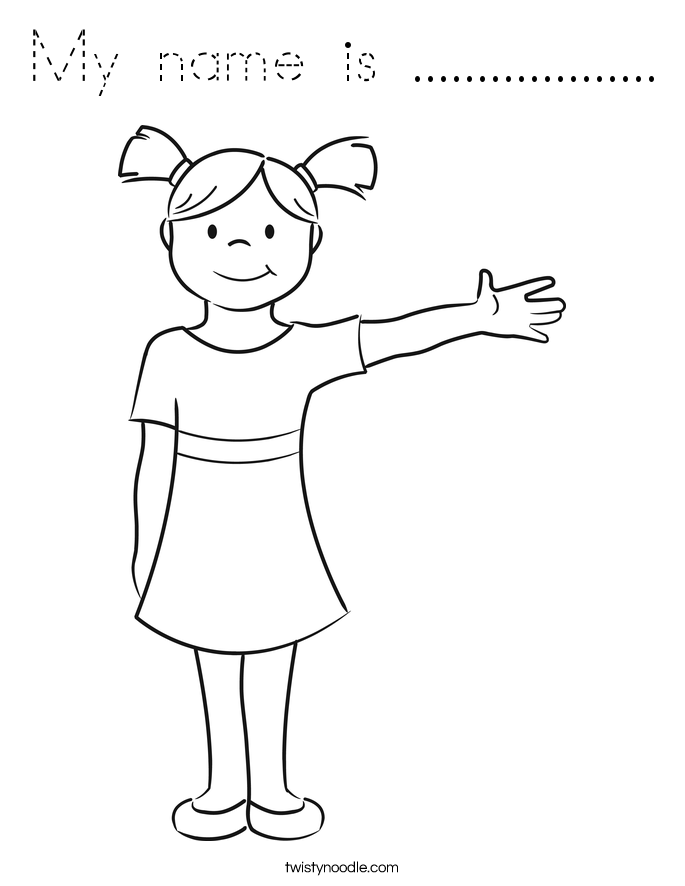 My name is ................... Coloring Page