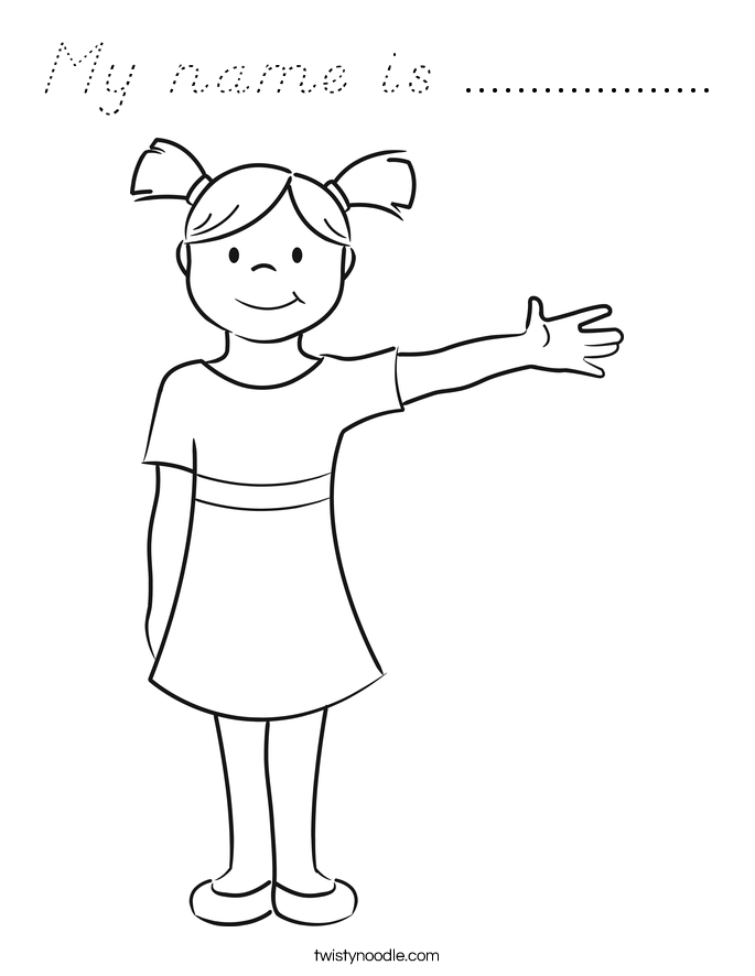 My name is ................... Coloring Page