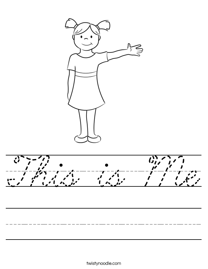 This is Me Worksheet