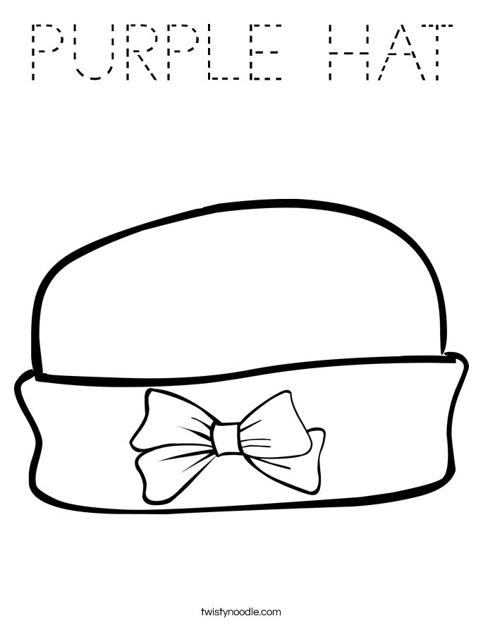 PURPLE HAT Coloring Page