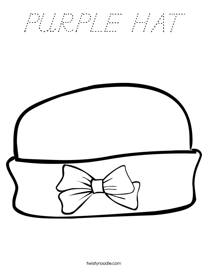 PURPLE HAT Coloring Page