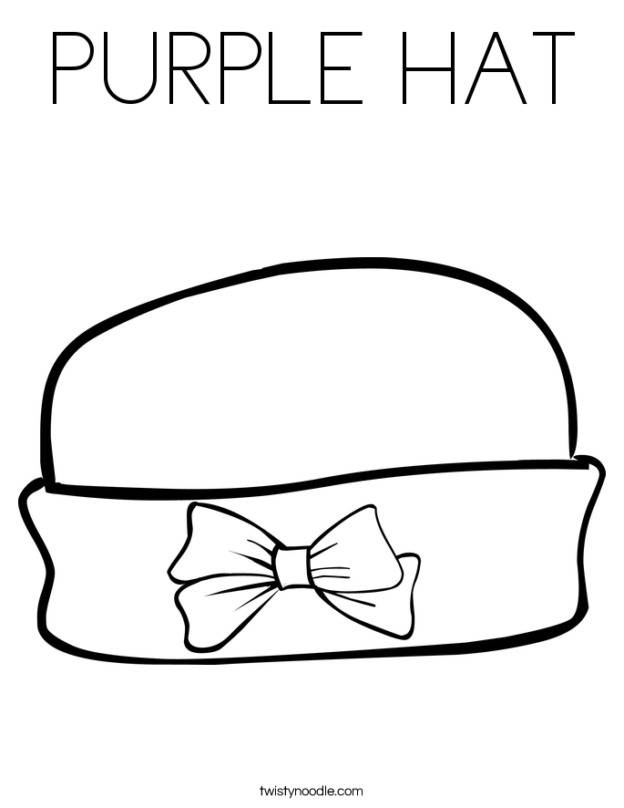 PURPLE HAT Coloring Page