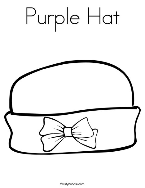 Girls Hat with Bow Coloring Page