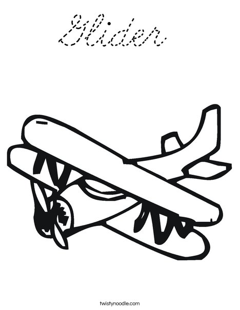 Glider Coloring Page