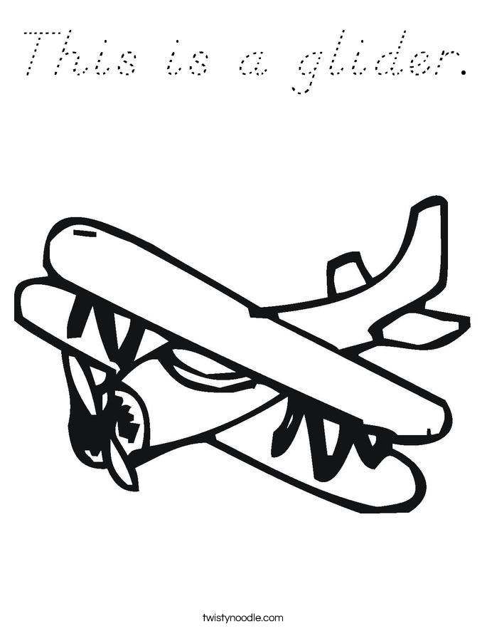 This is a glider. Coloring Page