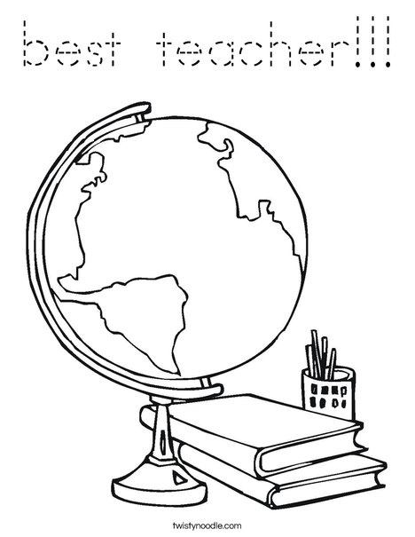 Globe Coloring Page