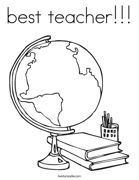 Globe Coloring Page