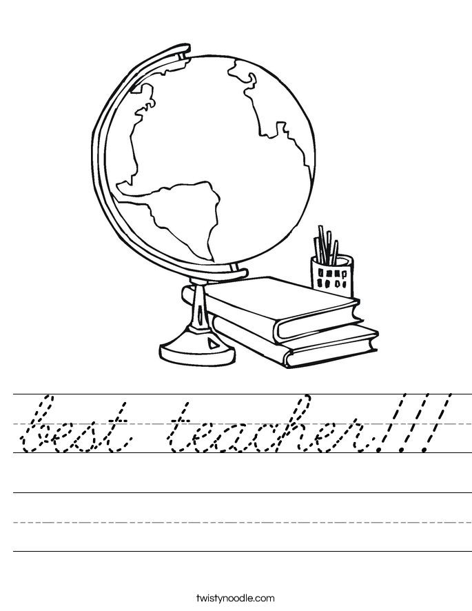 best teacher!!! Worksheet