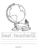 best teacher!!! Worksheet