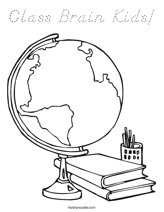 Class Brain Kids! Coloring Page