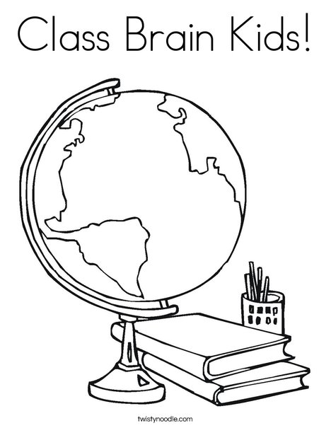 Globe Coloring Page