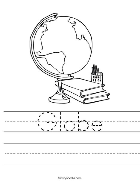 Globe Worksheet Twisty Noodle Globe Worksheet Twisty Noodle