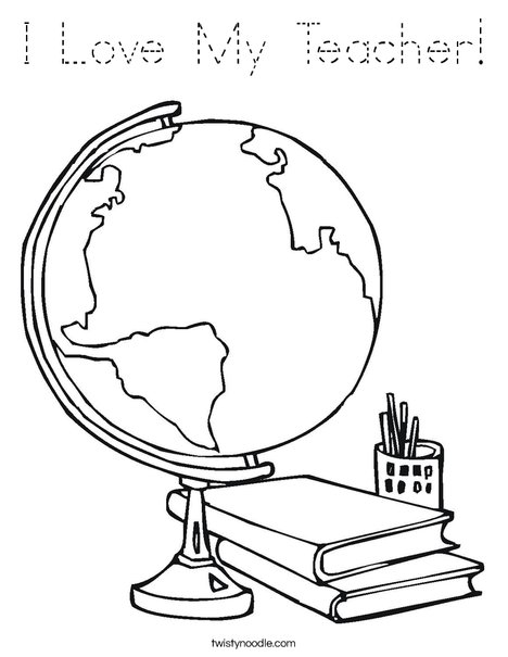 Globe Coloring Page