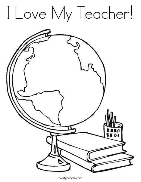 Globe Coloring Page