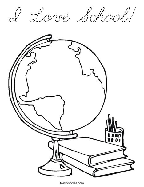 Globe Coloring Page