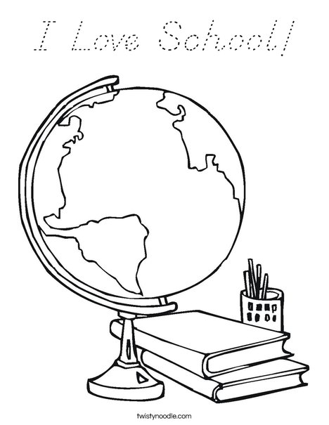 Globe Coloring Page