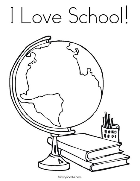 Globe Coloring Page
