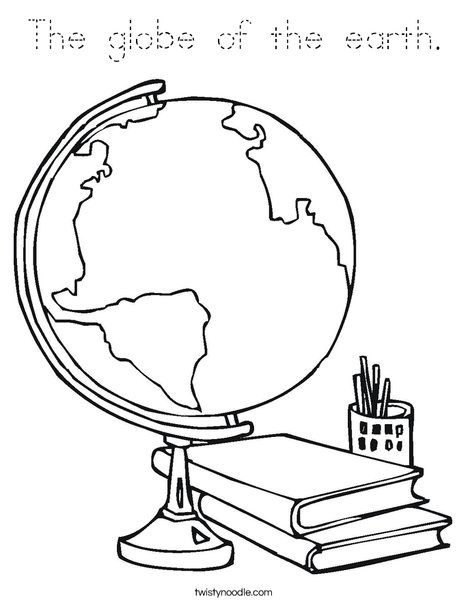 Globe Coloring Page