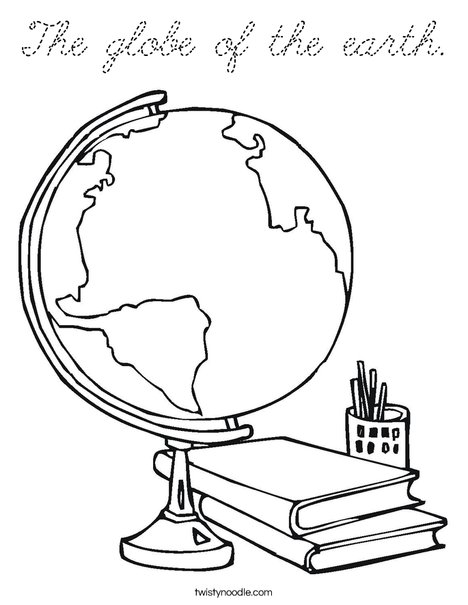 Globe Coloring Page