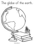 The globe of the earth. Coloring Page
