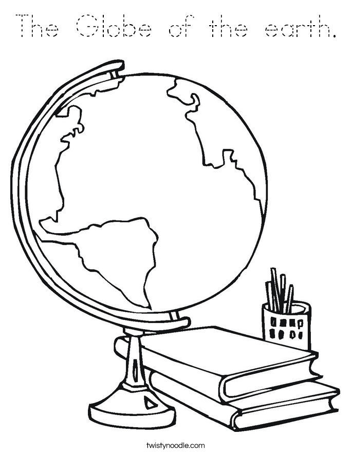 The Globe of the earth. Coloring Page