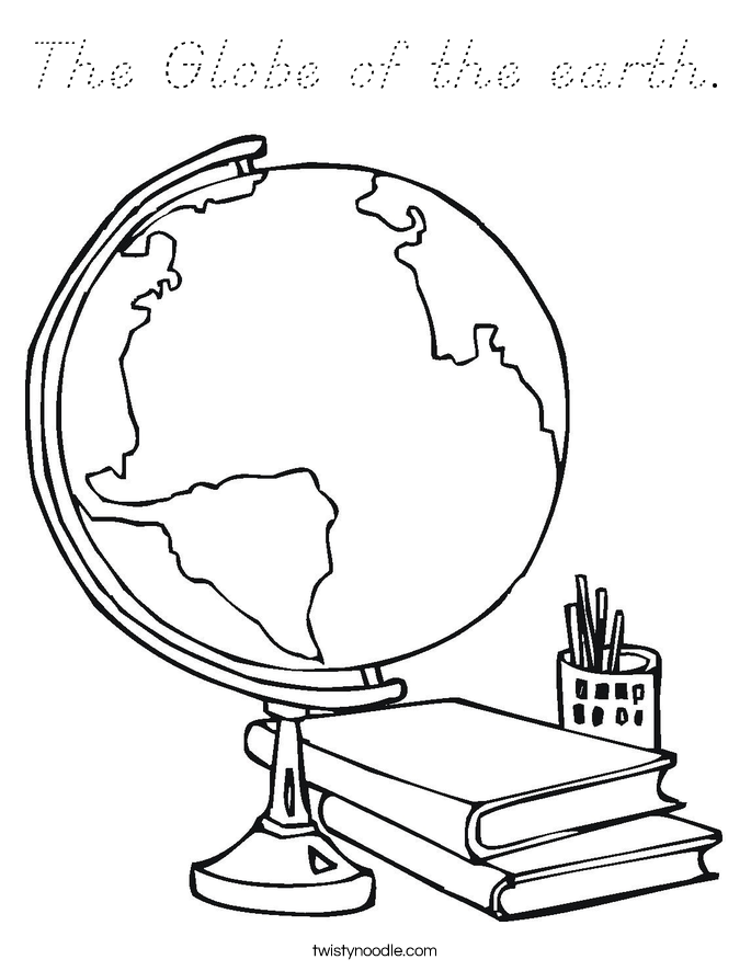The Globe of the earth. Coloring Page