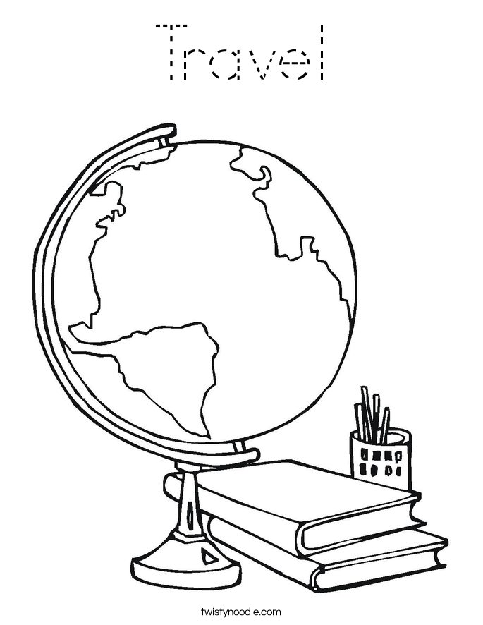 Travel Coloring Page