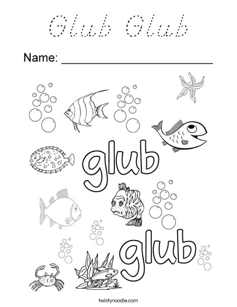 Glub Glub Coloring Page