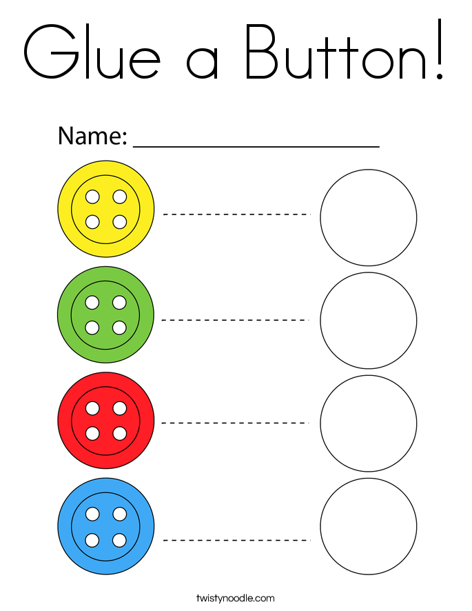 Download Glue a Button Coloring Page - Twisty Noodle
