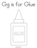 Gg is for GlueColoring Page