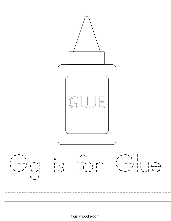 Gg is for Glue Worksheet