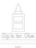 Gg is for Glue Worksheet
