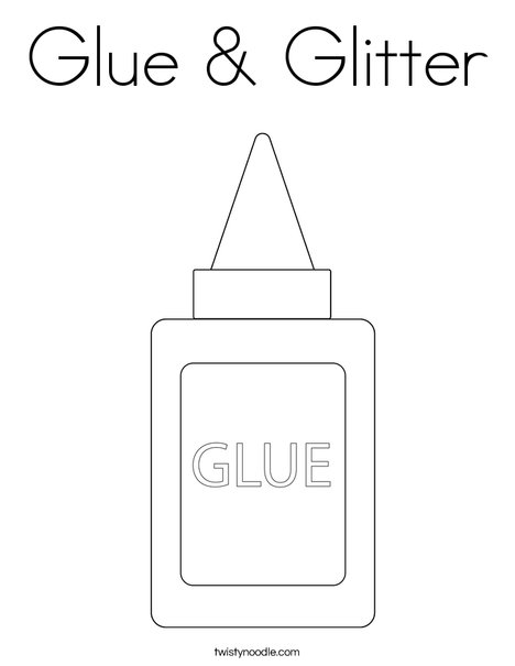 Download Glue & Glitter Coloring Page - Twisty Noodle