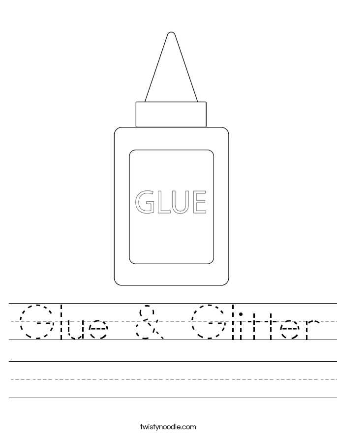 Glue & Glitter Worksheet