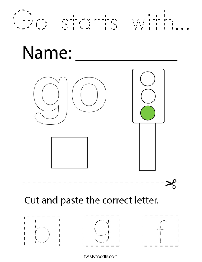 Go starts with... Coloring Page