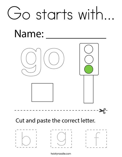 Go starts with... Coloring Page